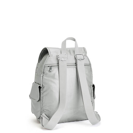 Kipling City Pack Small Metallic Ryggsäck Silver | SE 1701DF